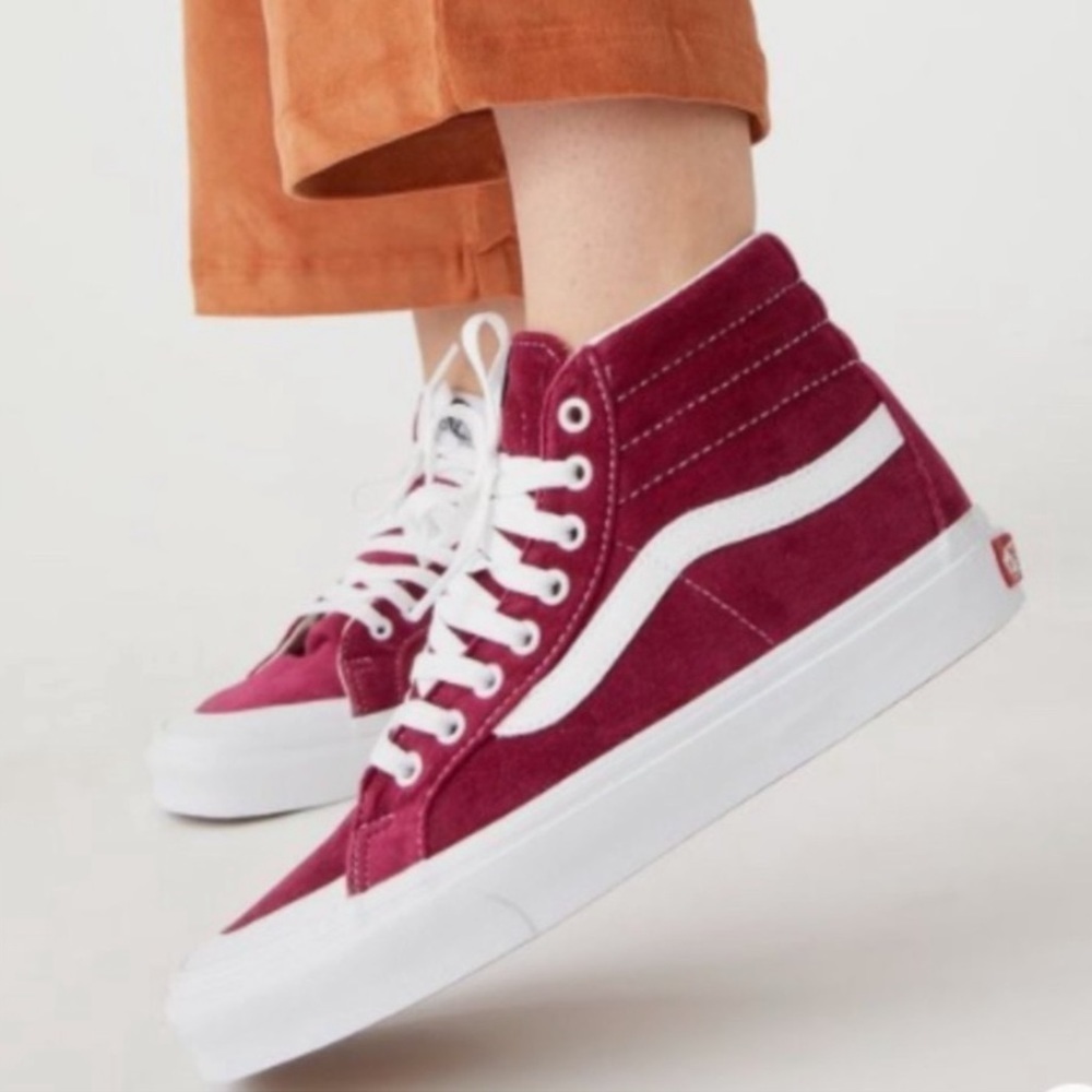 Vans Sk8-Hi Reissue 13 Velvet Beet Red High Top Sneaker Size 10 Women‎